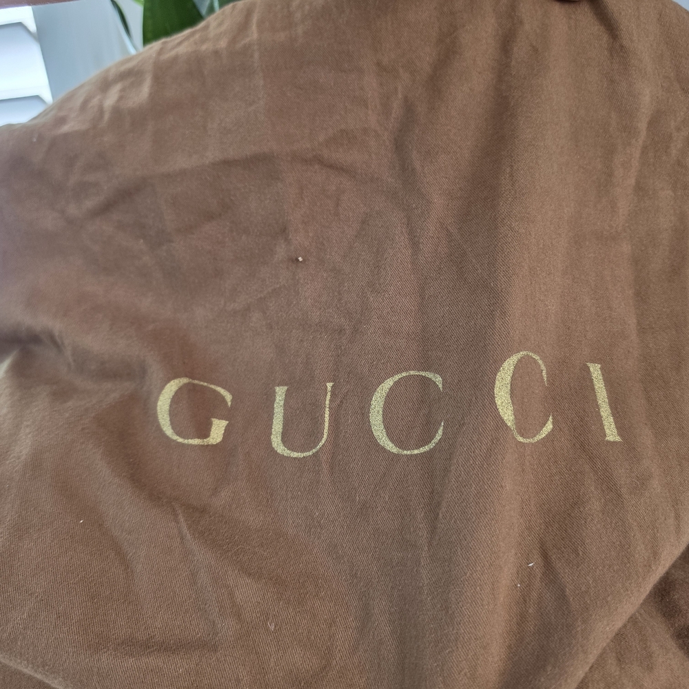 AUTHENTIC Gucci Jolicoeur Charm Tote | Dark Brown GG Canvas | Dustbag - Picture 16 of 16